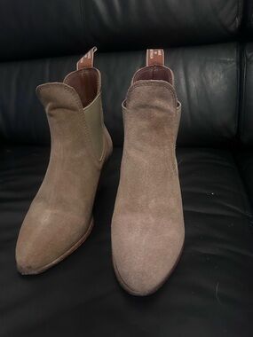 R.M. Williams Taupe Suede Chelsea Ankle Boots